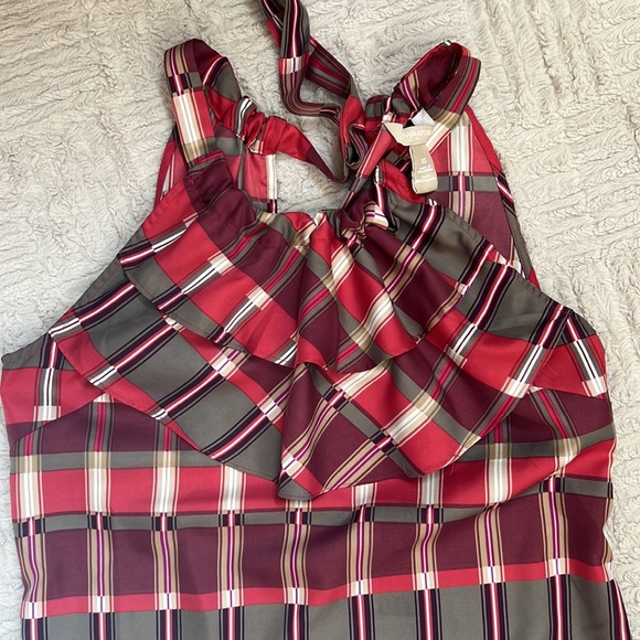 Banana Republic plaid sleeveless ruffle top Size XS New without tags - Picture 9 of 16